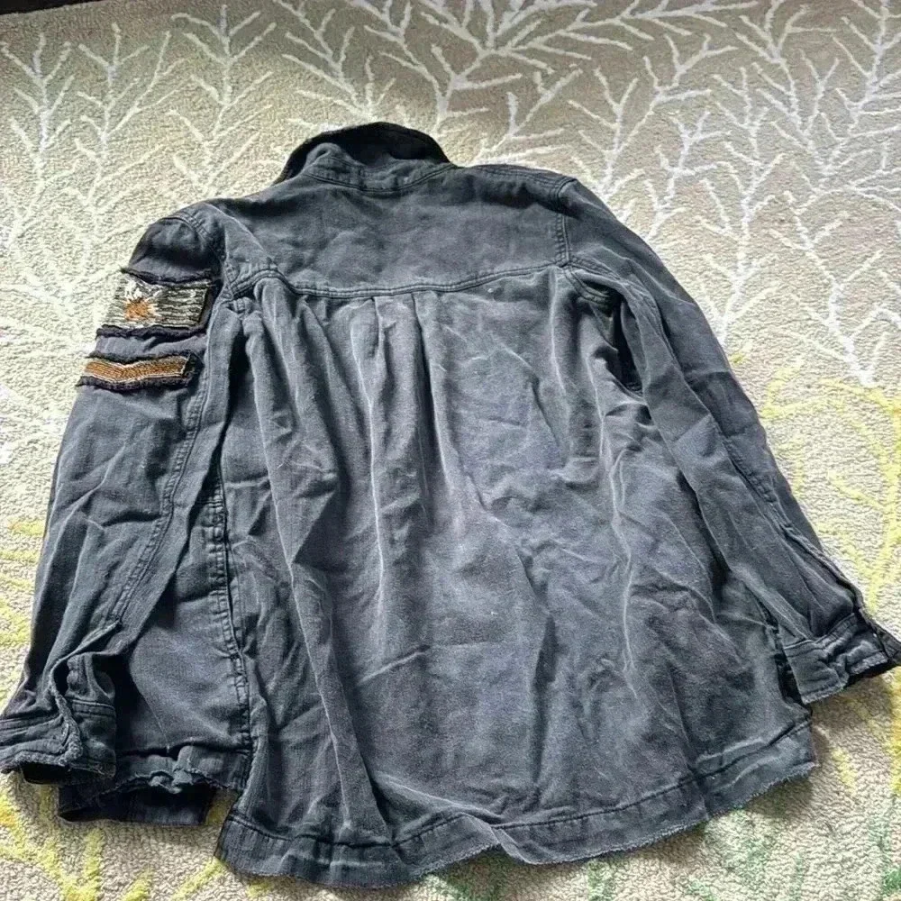 Free people, lightweight jacket, embroidered, and beaded S